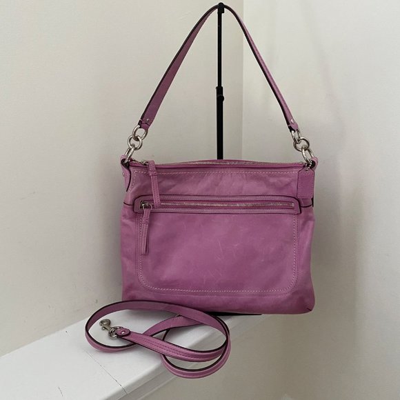Coach Handbags - Coach Leather Poppy Perri Hippie Shoulder Bag Pink 22421